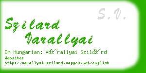 szilard varallyai business card